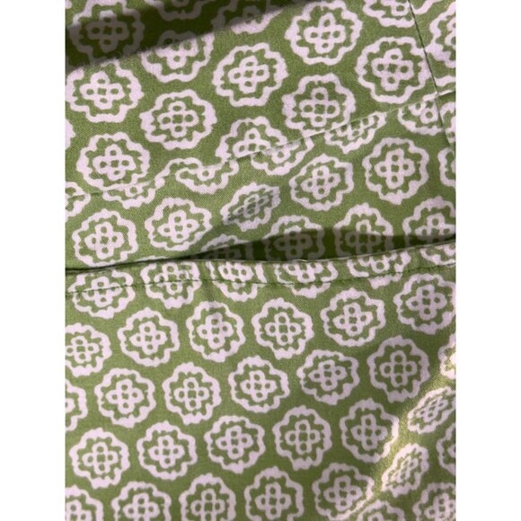 Talbots womens size 16 green and white stretch capri ankle trousers pant - Picture 7 of 16